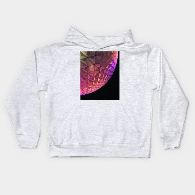 Pink Geometric Art Kids Hoodie by NewburyBoutique